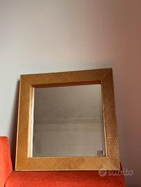 Specchio vintage anni 60 vimini