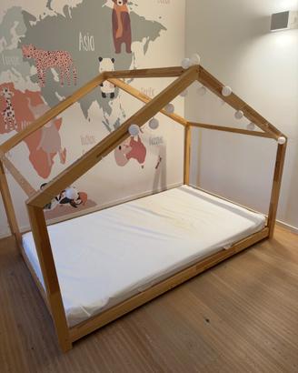 Letto Montessori a capanna una piazza e mezzo