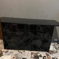 cassettiera nero lucida