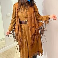 Abito donna stile western con cappello, misura S