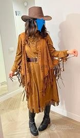 Abito donna stile western con cappello, misura S
