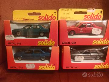 4 modellini Renault Solido 1:43 box
