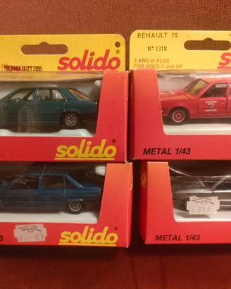 4 modellini Renault Solido 1:43 box