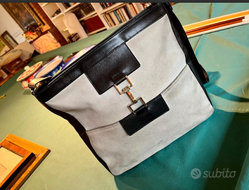 GUCCIborsaTRACOLLA"EQUESTRE"pelleSCAMOSCIATAhardwa