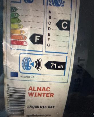 Gomme termiche winter apollo 175 65 r15 84T nuove