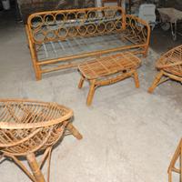 SalottoCompletoMobilio-Ratan-Vimini-Bambù-VINTAGE-