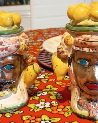 Teste Di Moro Antiche Di Caltagirone