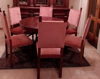 6 Sedie StileFratino Velluto Rosa - perfetto stato