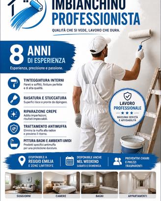 Imbianchino Professionista 8 Anni di Esperienza