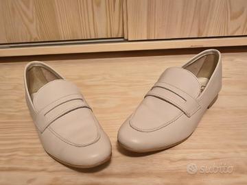 scarpe donna Lea-Gu mocassino bianco 38