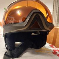casco scii con visiera