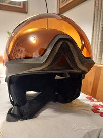 casco scii con visiera
