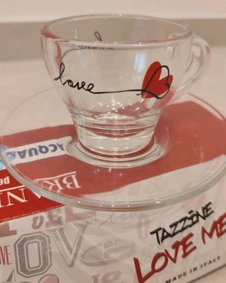 set 2 tazzine da caffè love Brandani 