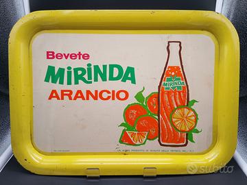 Vassoio Latta Vintage Anni 60/70 Mirinda Arancio