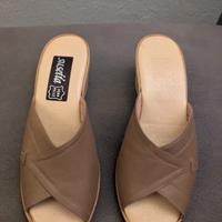 Ciabatte Zatteroni Susetta Cuoio e Sughero Beige