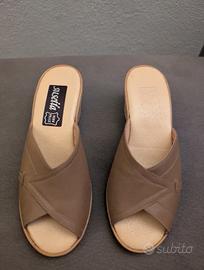 Ciabatte Zatteroni Susetta Cuoio e Sughero Beige