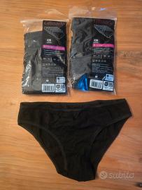 10 mutande slip donna nero 4/M cotone