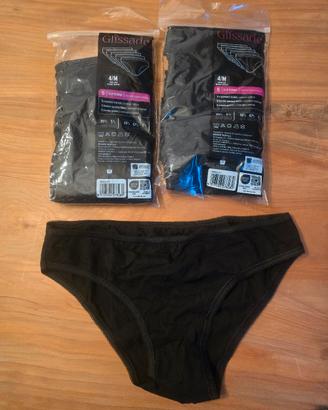 10 mutande slip donna nero 4/M cotone