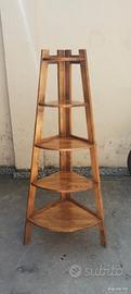 scaffale in legno angolare porta piante 150x50 cm 