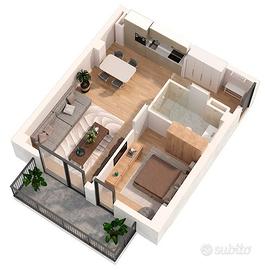 CASSIA- Bilocale con TERRAZZO