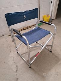 7 - Q.BO SEDIA REGISTA LUSSO - Blu e alluminio