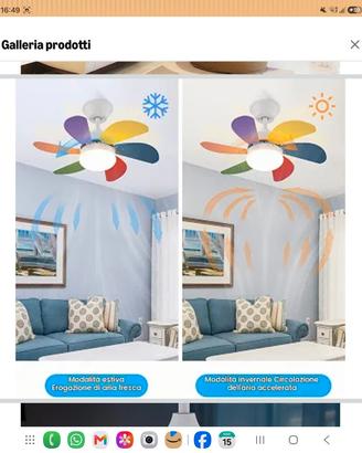 Ventilatore a soffitto con telecomando 