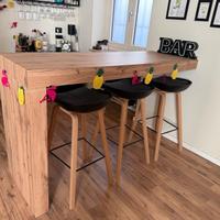 Bancone bar + sgabelli per uso domestico