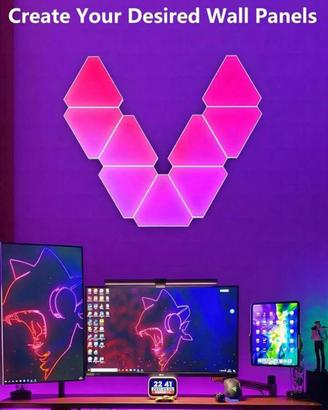 Luci A LED Intelligenti RGB Triangolari 6pz