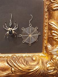 Orecchini vintage artigianali unisex argento e oni