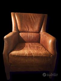 Poltrona Bergere in pelle