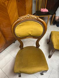 6 sedie luigi filippo noce