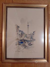 Disegno china acquerello no olio tela pastello 