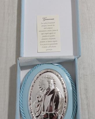 Padre pio in argento 
