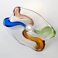 Centrotavola Vintage in Vetro Multicolore - 24cm