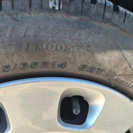 Set 4 Ruote Fiat 500/Panda - Gomme Bridgestone M+S