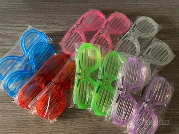 Occhiali luminosi a LED per feste.