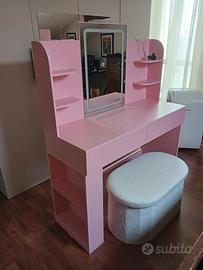 Toeletta trucco più Puff per ragazze 