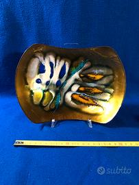 ciotola centrotavola in rame smaltato Laurana P.