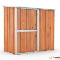 Box casetta giardino Acciaio 174x100 fin legno