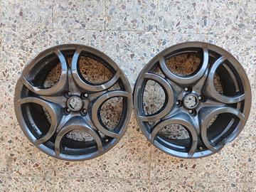 2 cerchi alfa romeo mito 17 battuti