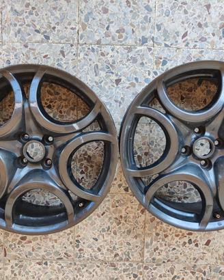 2 cerchi alfa romeo mito 17 battuti