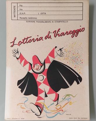 Cartolina “Lotteria di Viareggio” 1988
