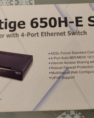 Router Adsl con 4 porte marca Prestige 650H–E