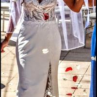 abito da sposa + sandalo 39+ set notte in seta