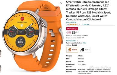 Smartwatch Ultra 1.52” Rotondo - Telefonia In vendita a Trento