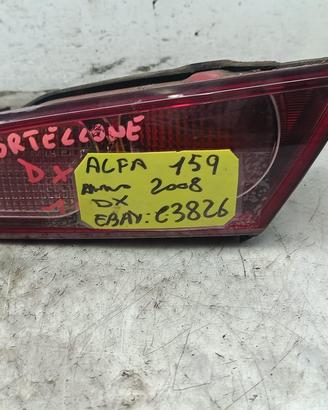 STOP POSTERIORE DESTRO INTEGRATO NEL PORTELLO ALFA