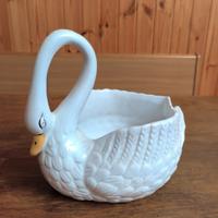 Cigno porta vaso in ceramica 