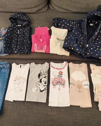 Lotto autunno/inverno bambina 12/18 mesi 86 cm 
