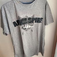 mglietta maniche corte sportiva tshirt grigia