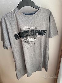 mglietta maniche corte sportiva tshirt grigia